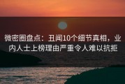 微密圈盘点：丑闻10个细节真相，业内人士上榜理由严重令人难以抗拒
